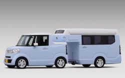 【住める軽自動車】 ホンダ、軽ピックアップ「N-TRUCK」とキャンピングトレーラー「N-CAMP」のコンセプトモデル出展